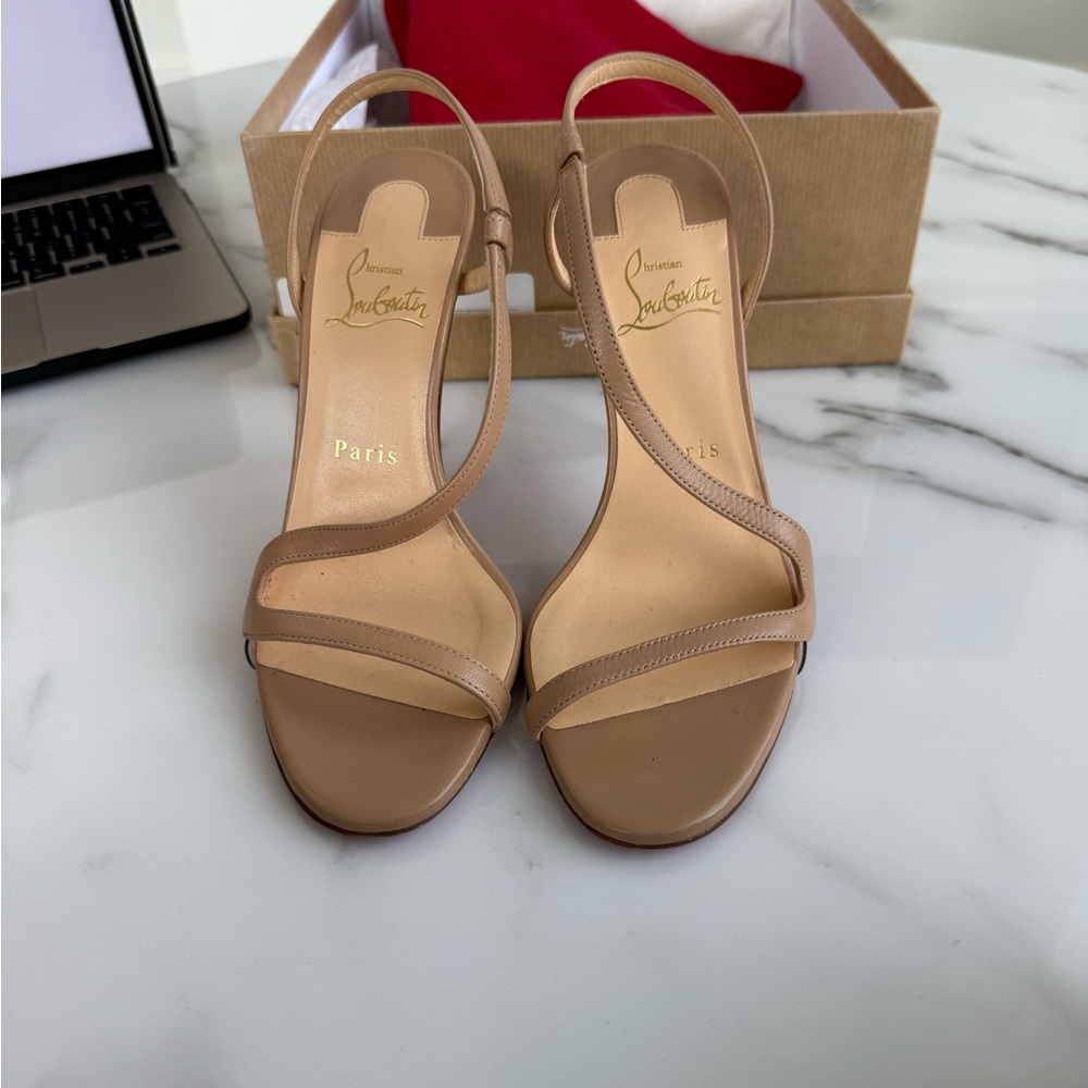Christian Louboutin Tan Heeled Sandals